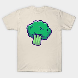 Broccoli Vegetable Cartoon T-Shirt